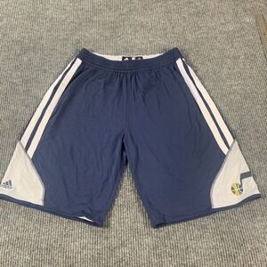 Adidas Utah Jazz Shorts Mens 3XL Blue Striped‎ NBA Basketball Team Issued Andris